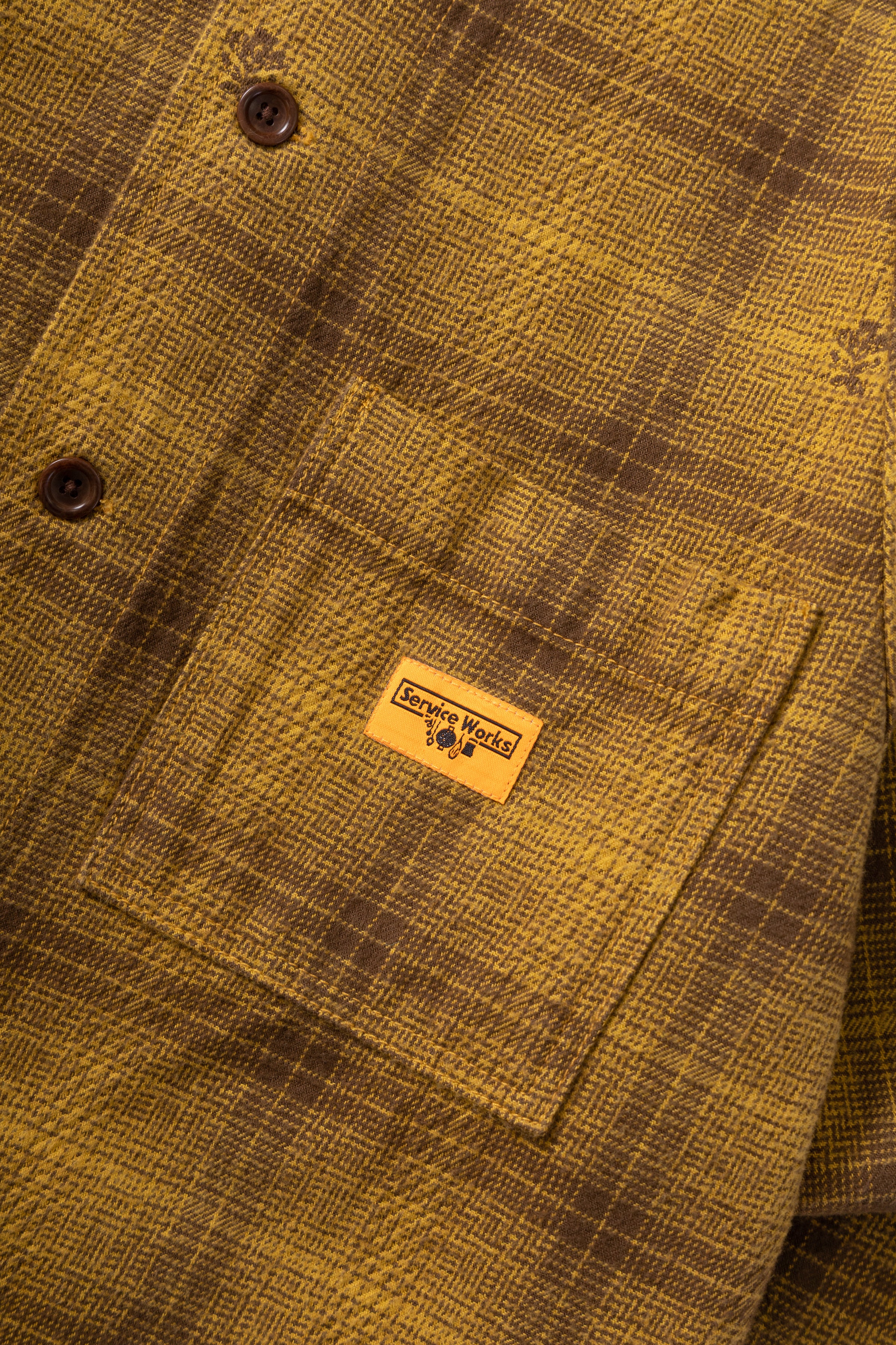 Thistle Plaid Front Of House Jacket - Ochre - Image 3