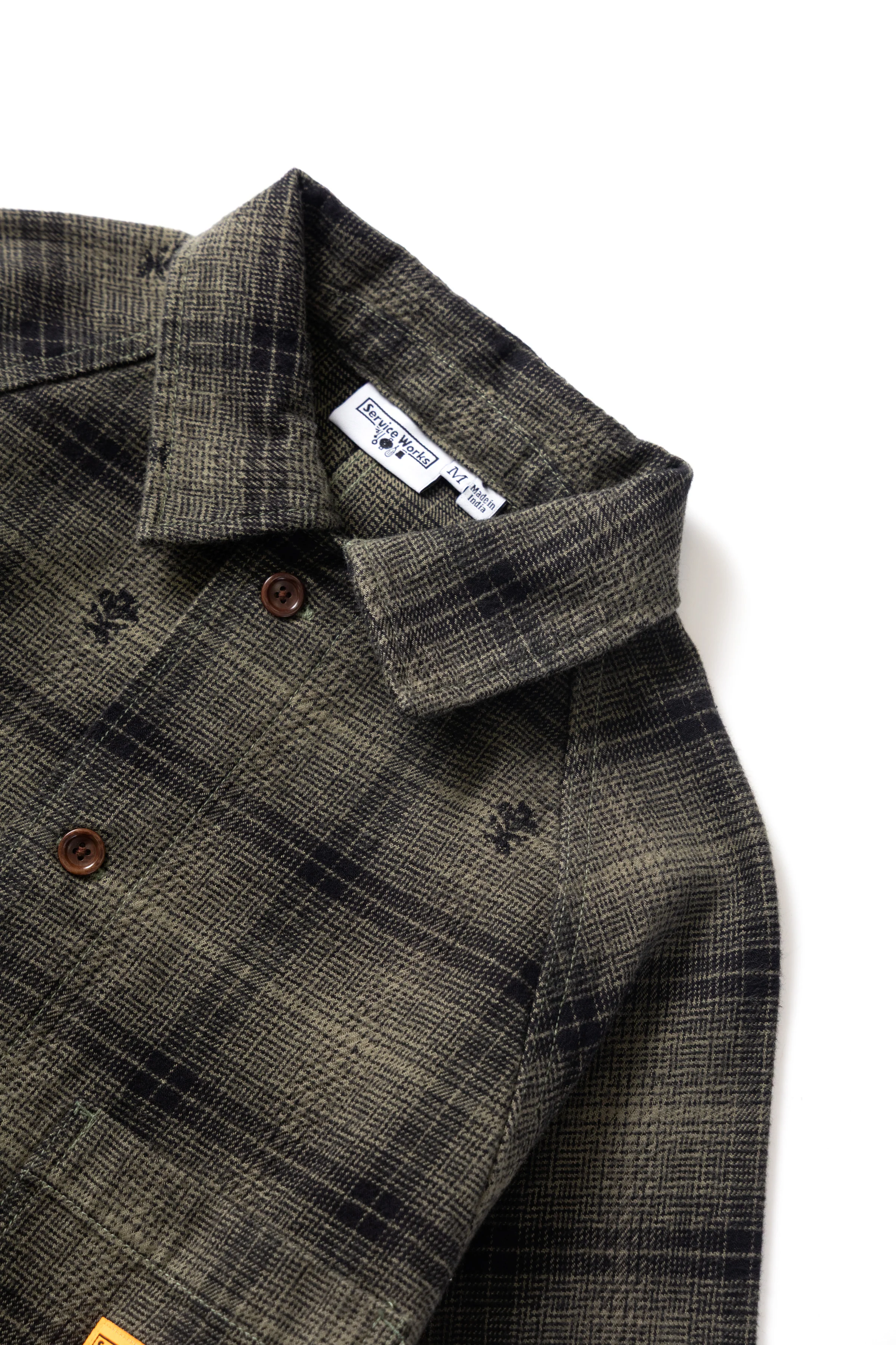 Thistle Plaid Front Of House Jacket - Olive - Image 3