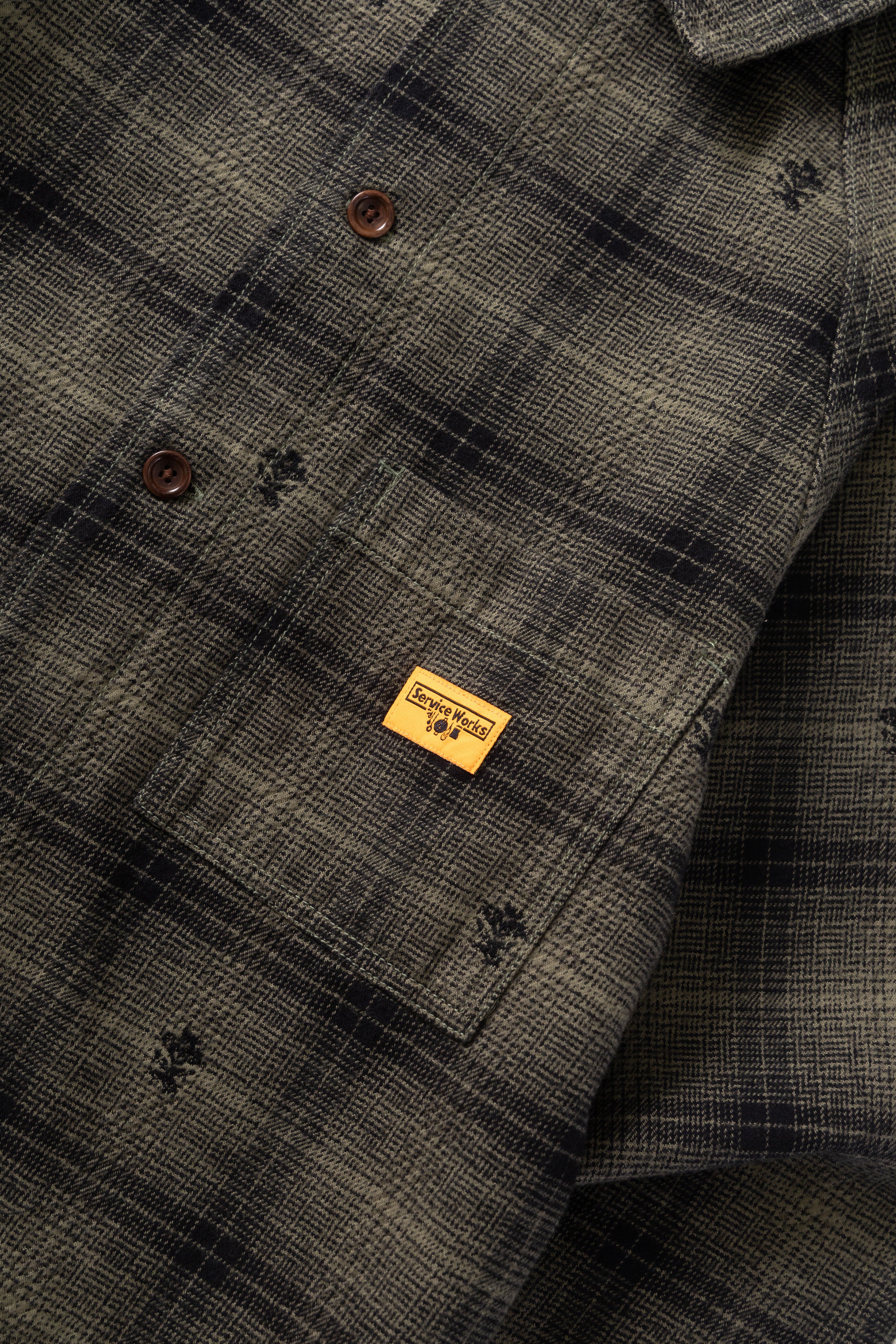Thistle Plaid Front Of House Jacket - Olive - Image 5
