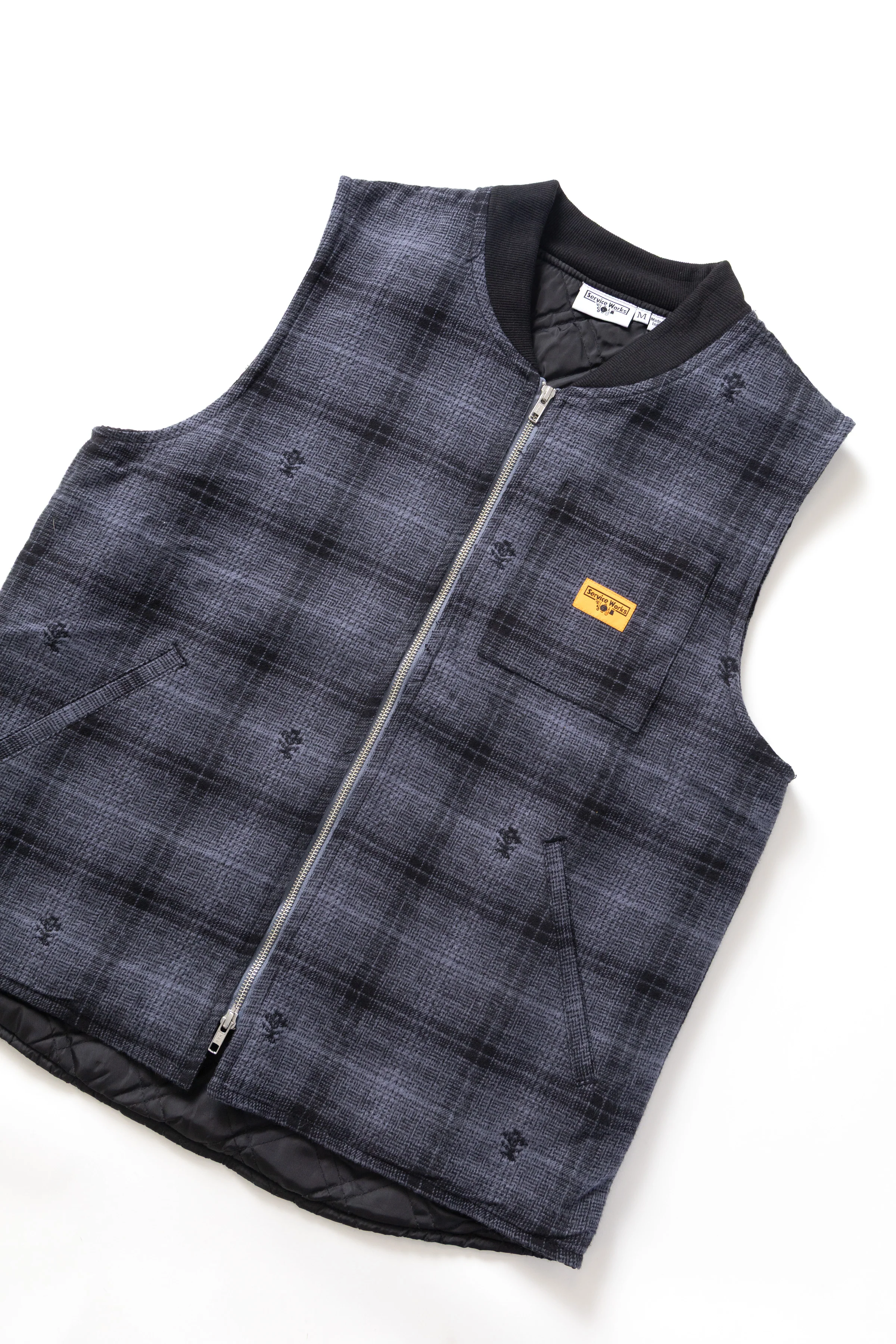 Thistle Plaid Padded Work Vest - Black - Image 2