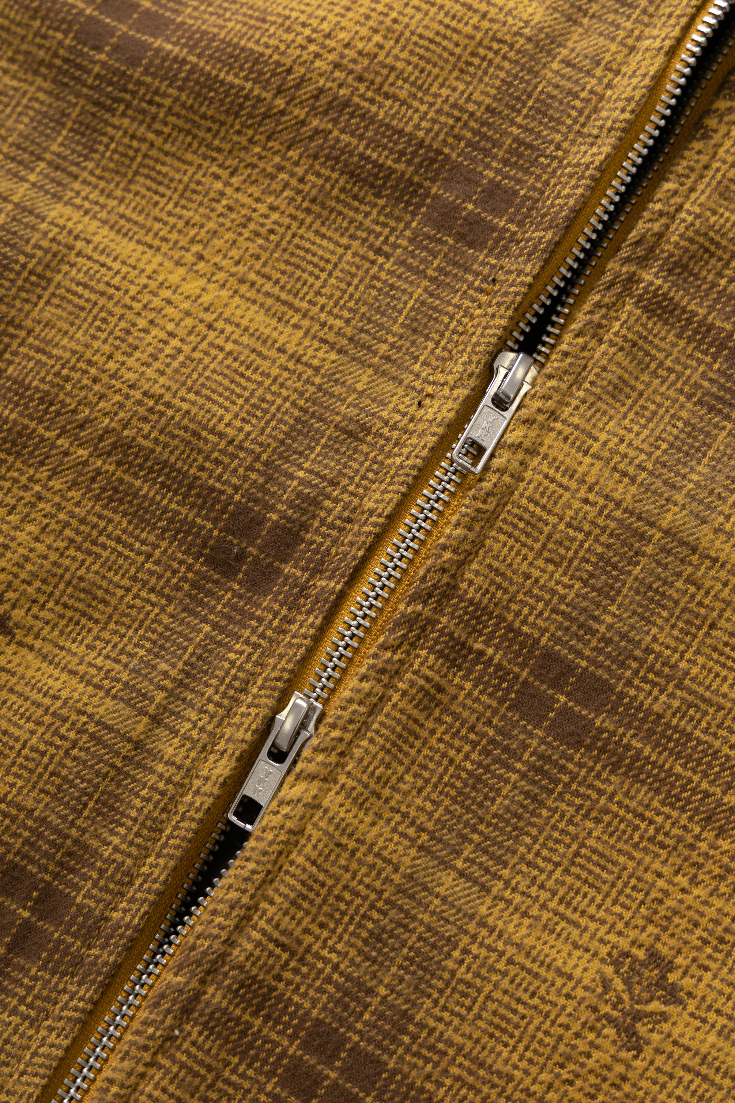 Thistle Plaid Padded Work Vest - Ochre - Image 6