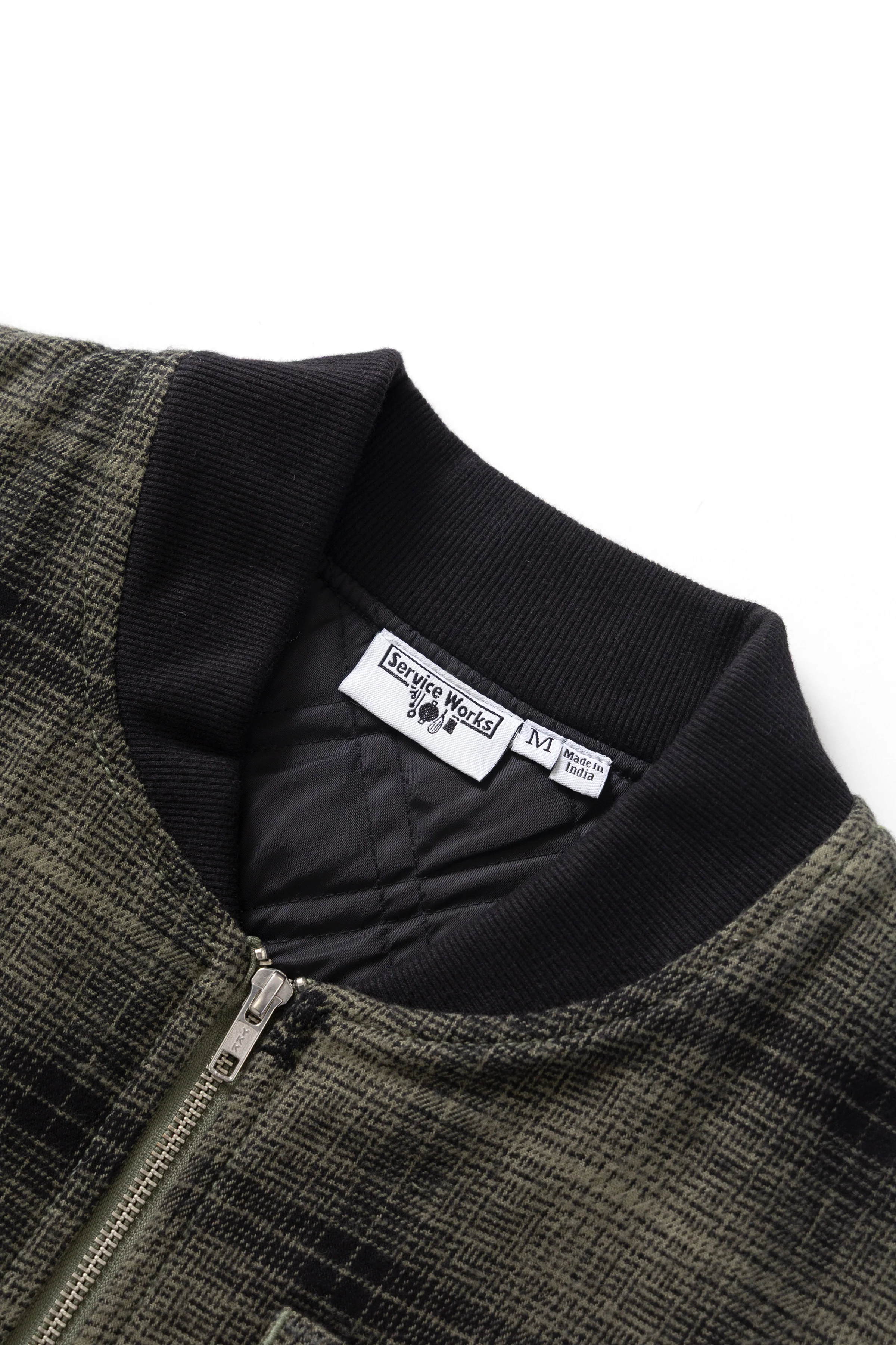Thistle Plaid Padded Work Vest - Olive - Image 5