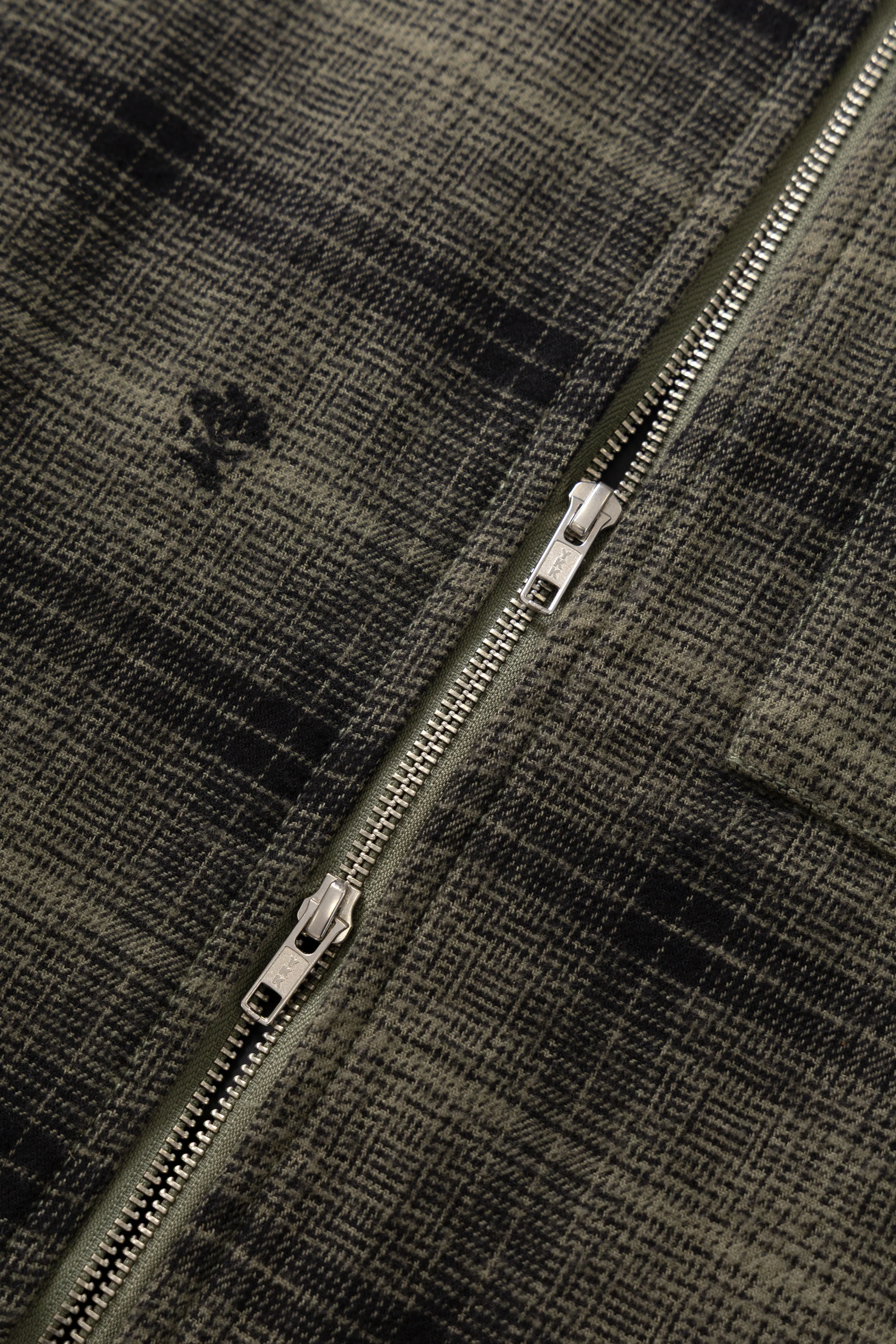 Thistle Plaid Padded Work Vest - Olive - Image 6