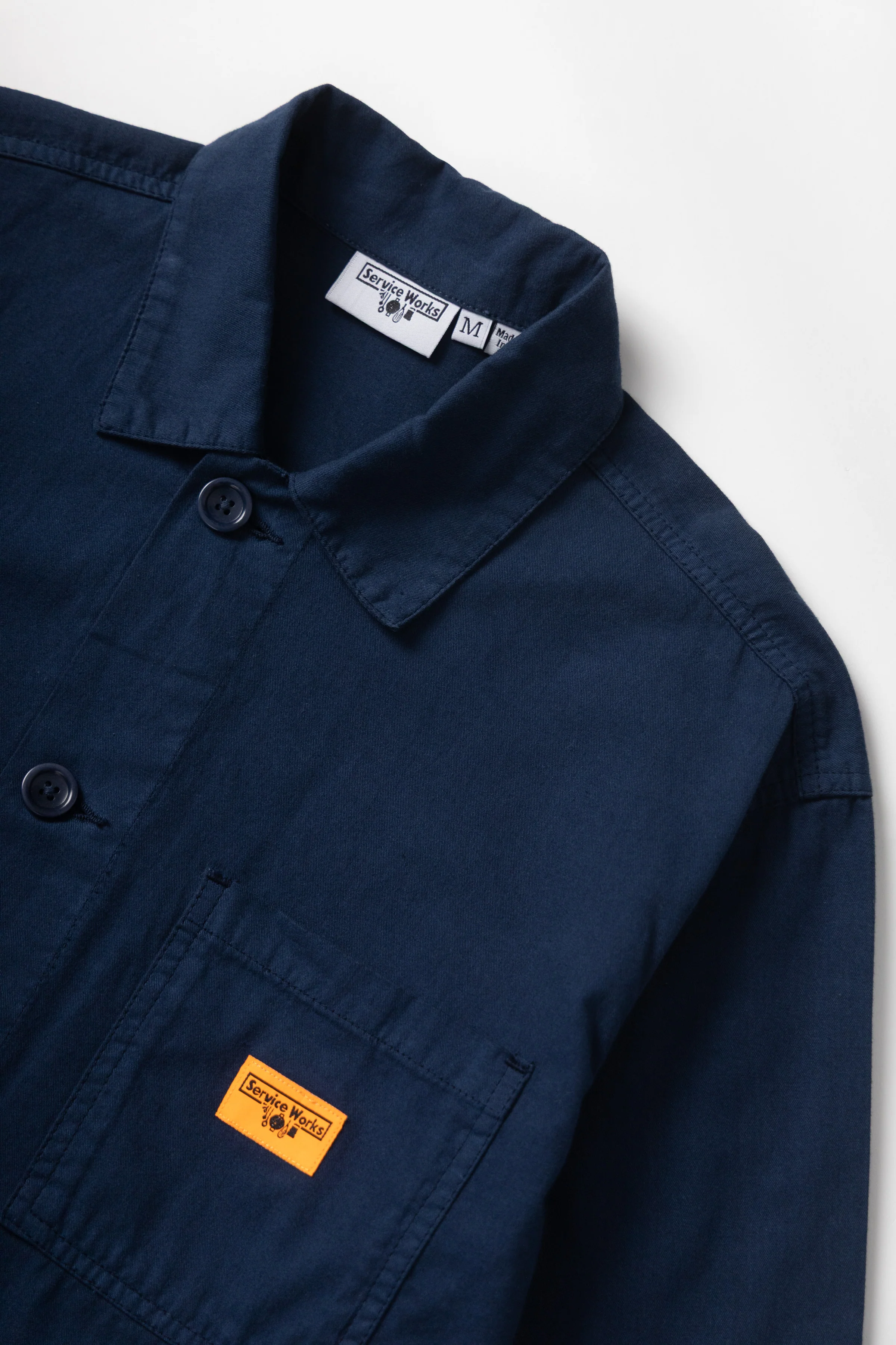 Twill Chore Shirt - Dark Navy - Image 4