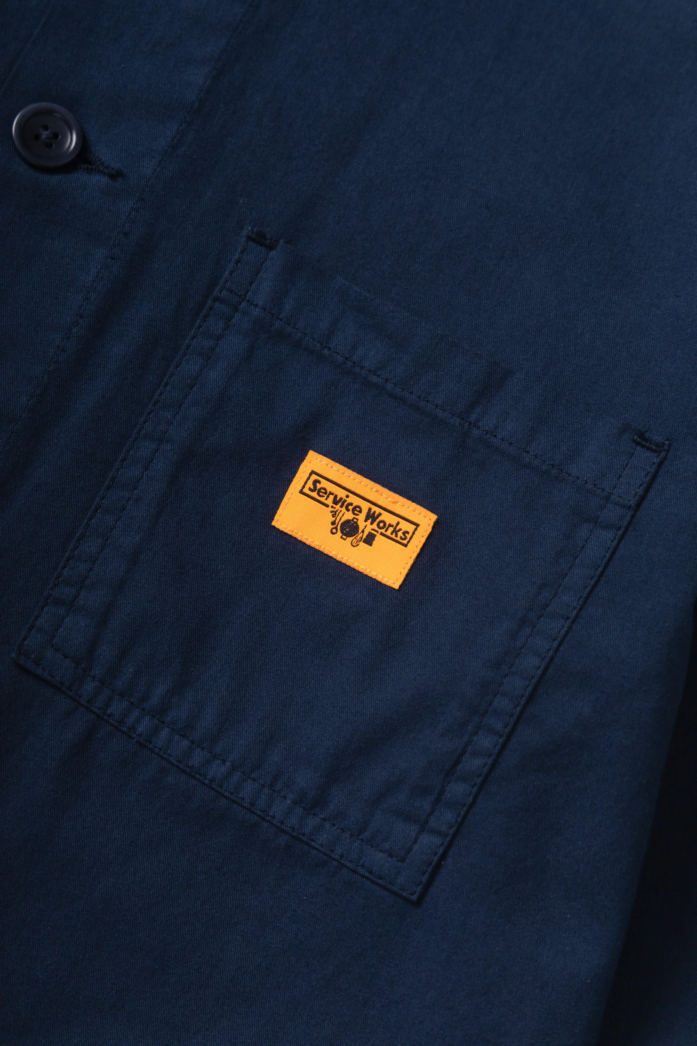 Twill Chore Shirt - Dark Navy - Image 5