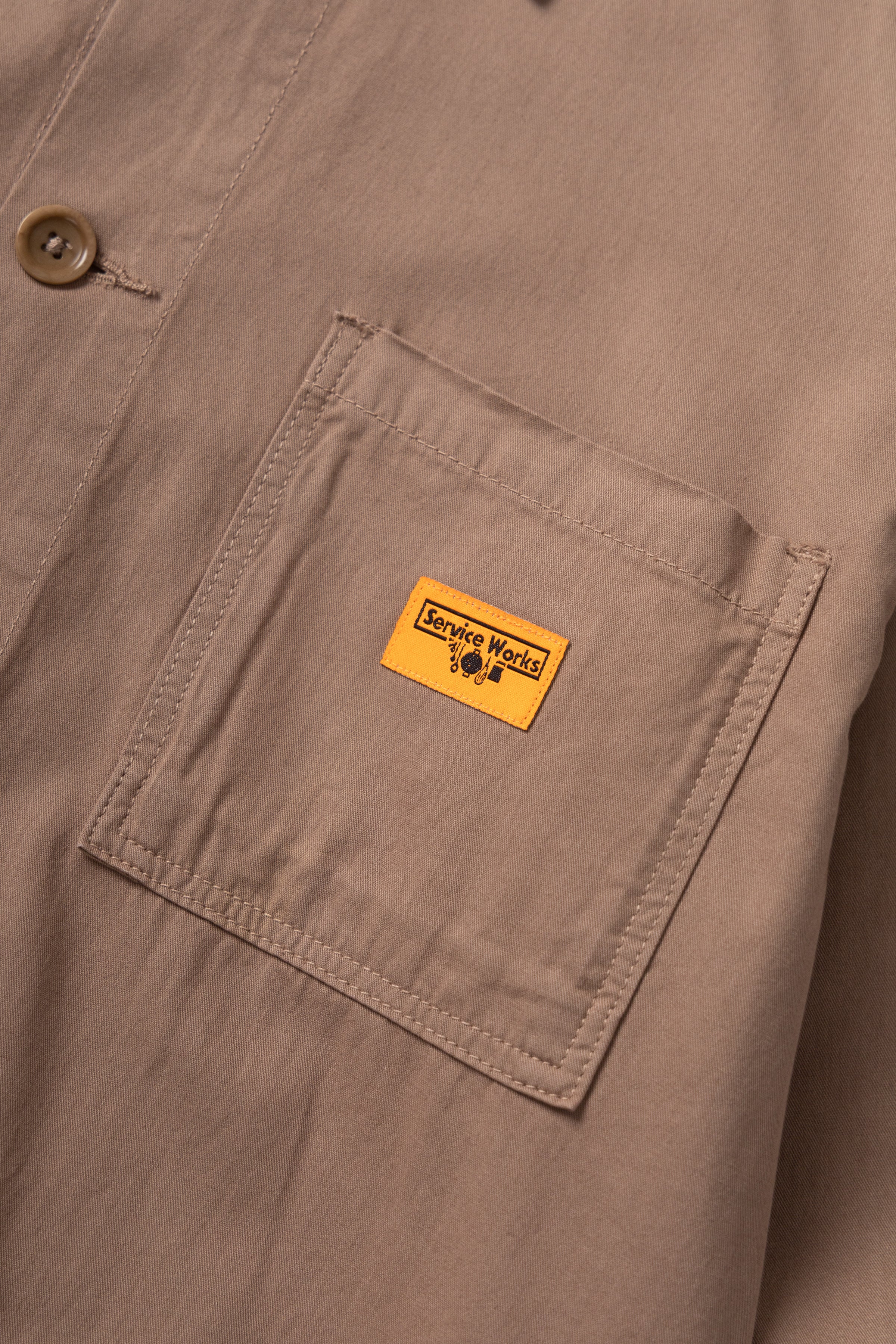 Twill Chore Shirt - Mushroom - Image 6