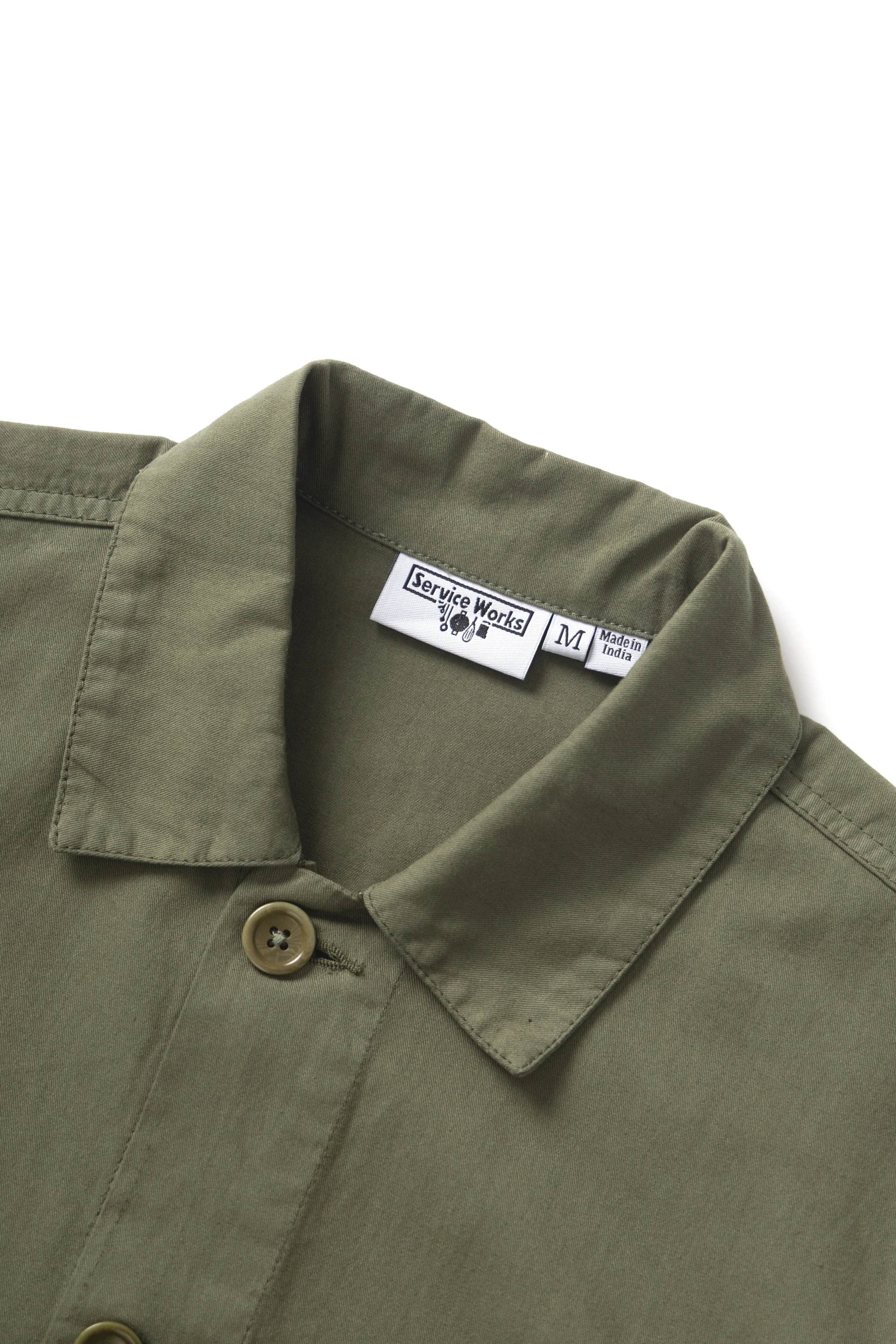 Twill Chore Shirt - Olive - Image 2