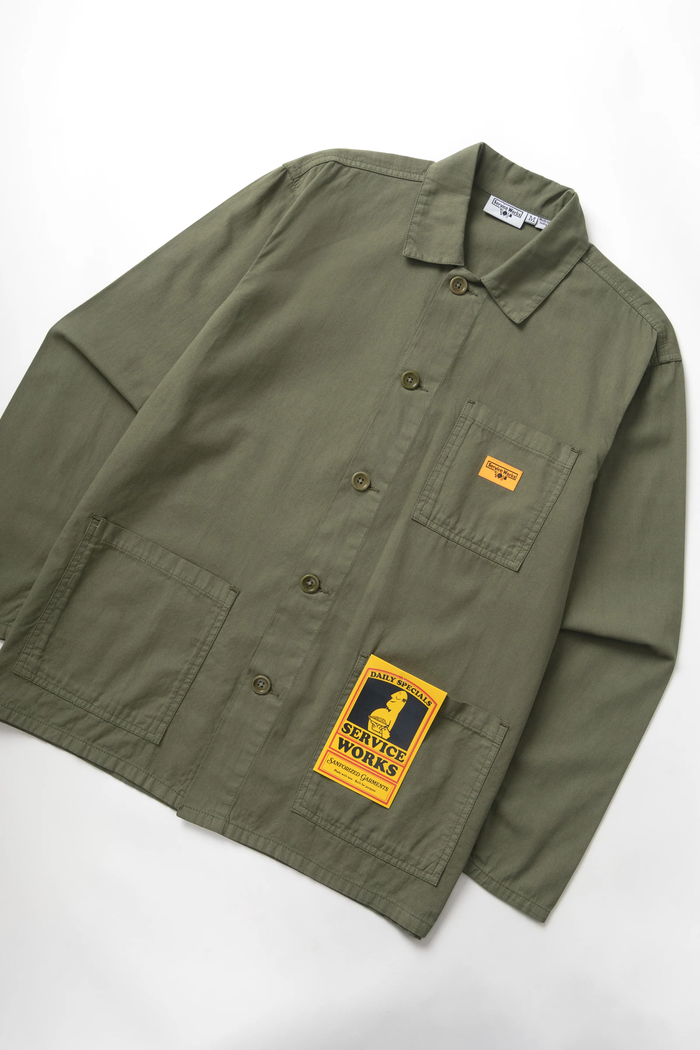 Twill Chore Shirt - Olive - Image 3