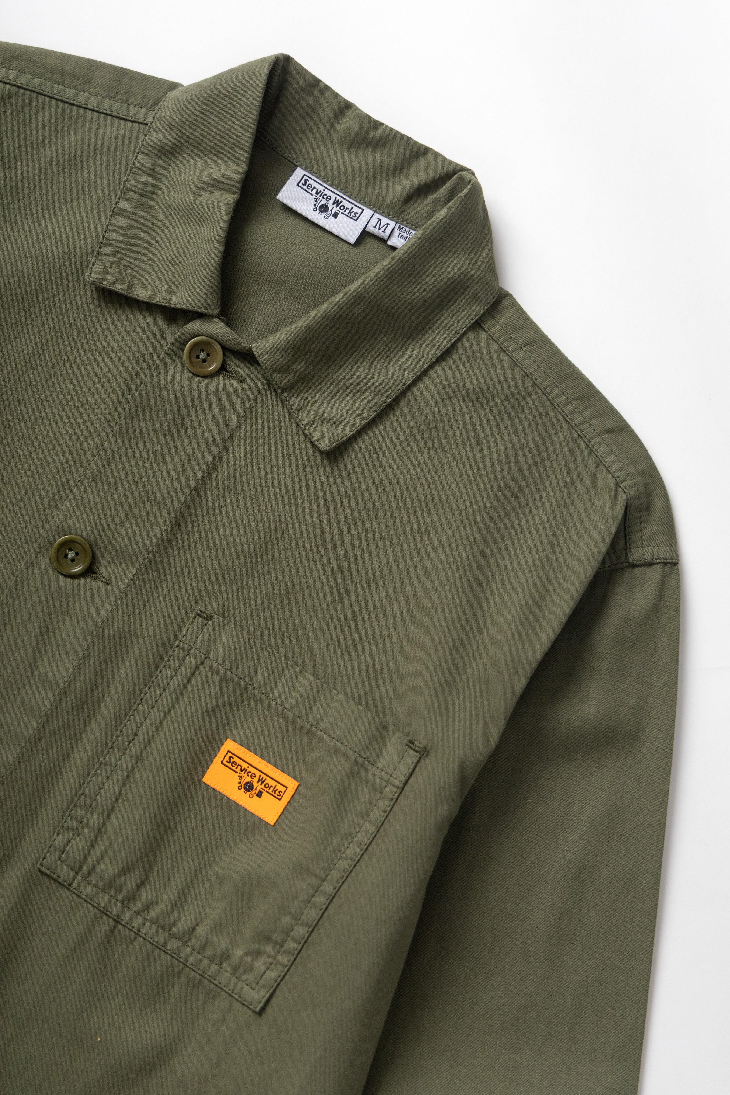 Twill Chore Shirt - Olive - Image 4
