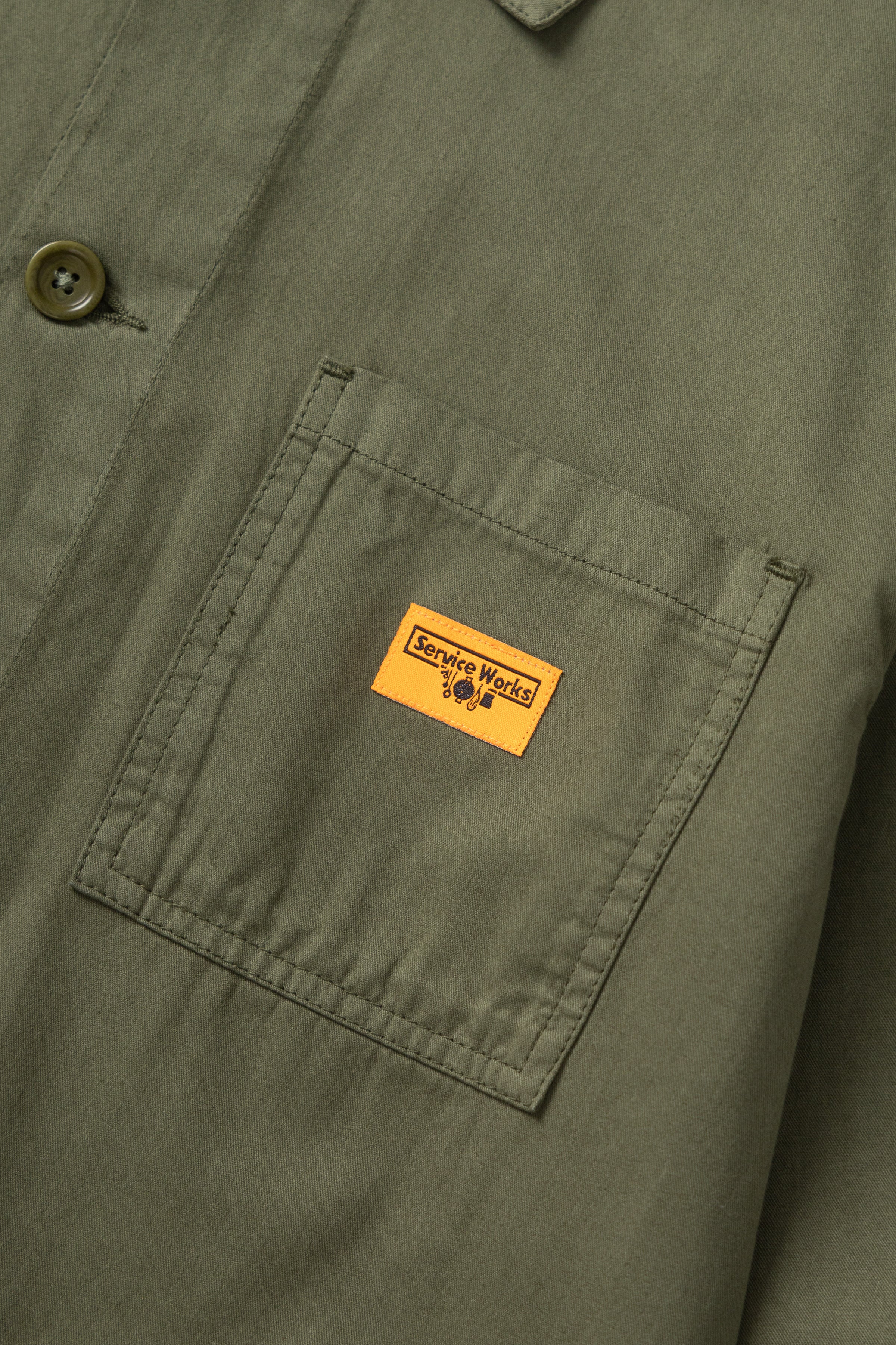 Twill Chore Shirt - Olive - Image 5