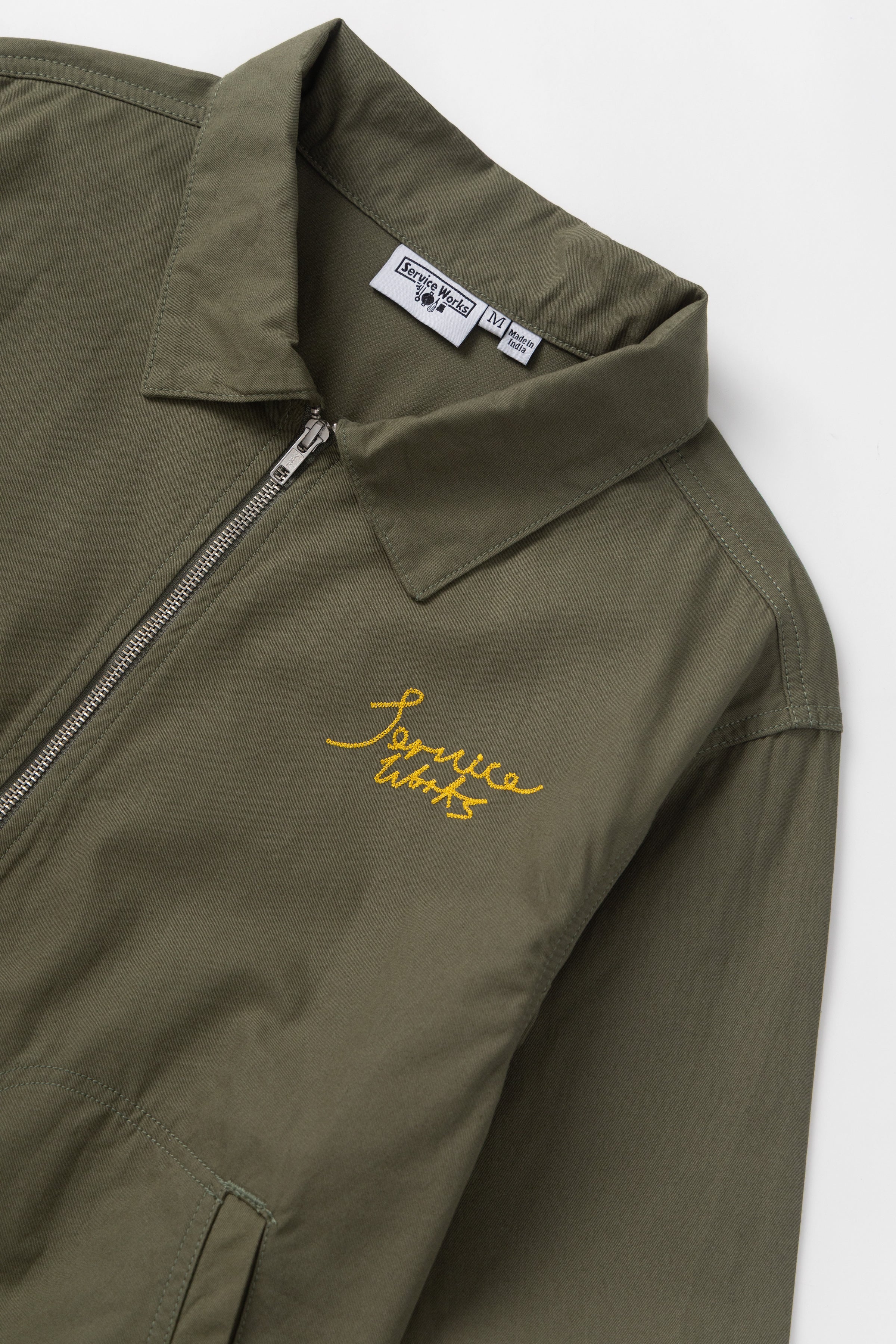 Twill Work Jacket - Olive - Image 4