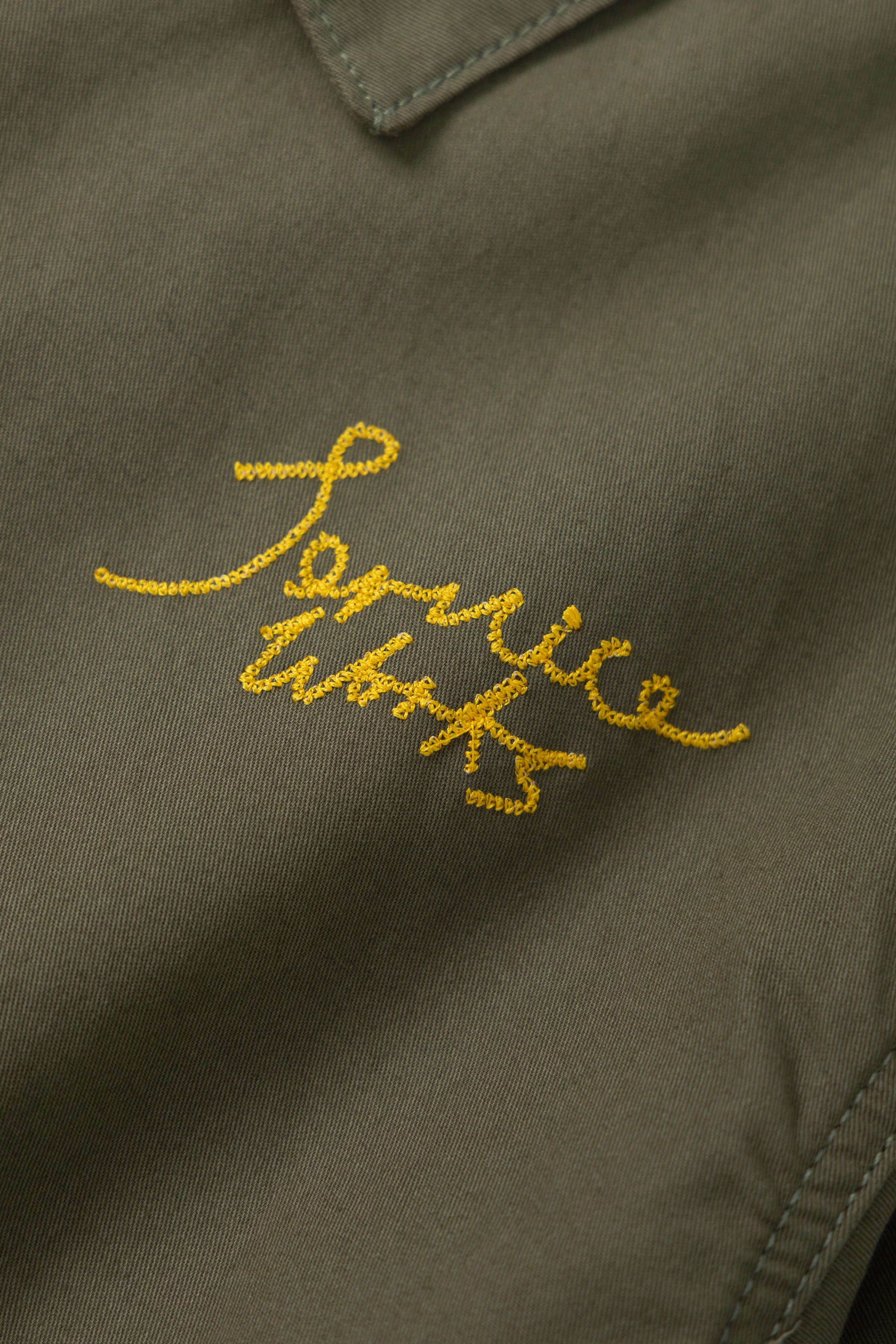 Twill Work Jacket - Olive - Image 5