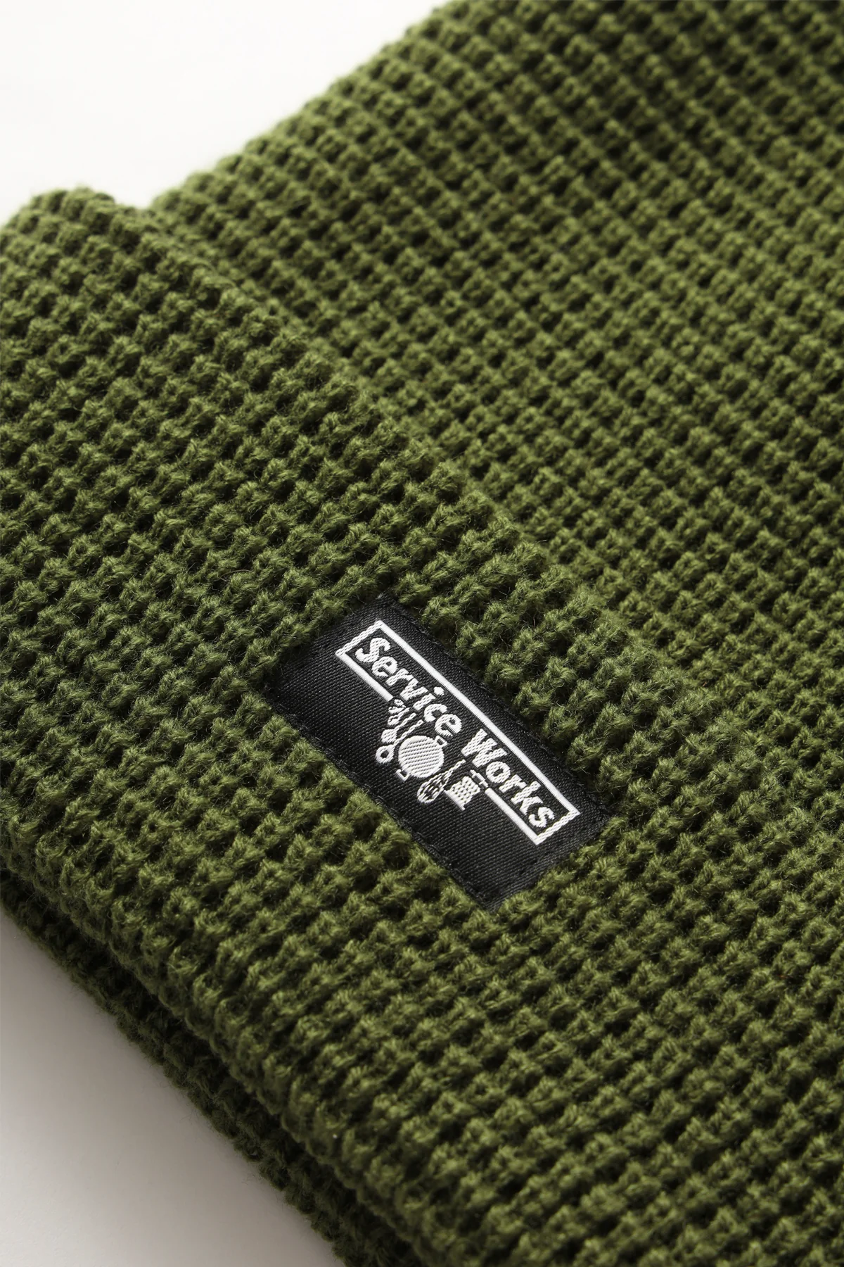 Waffle Logo Beanie - Olive - Image 3