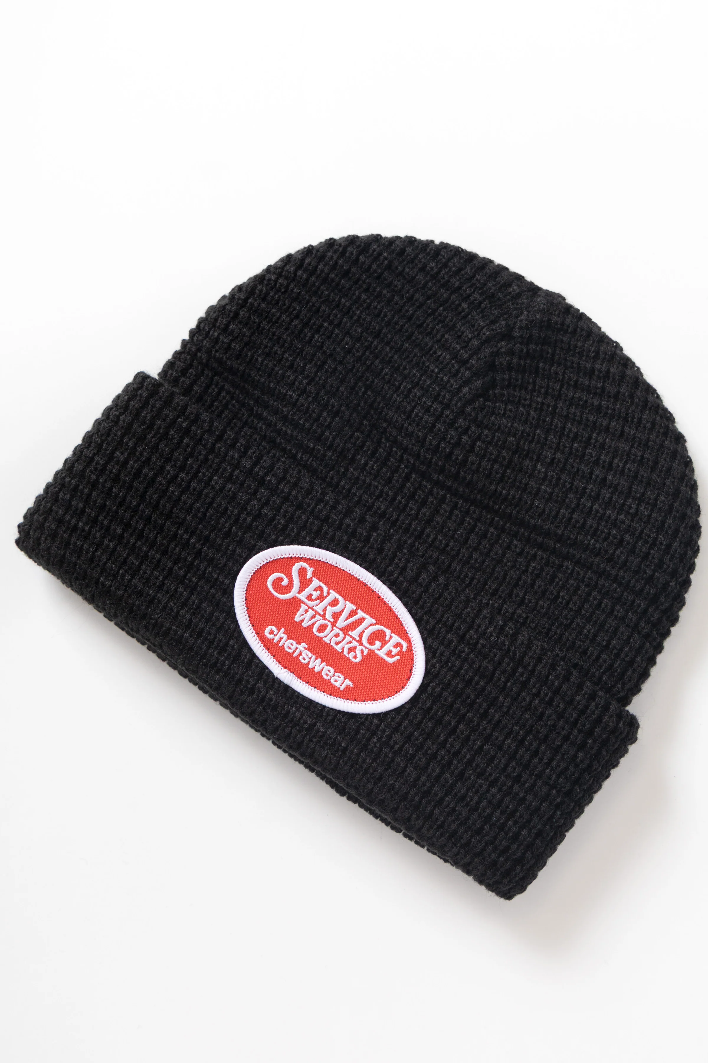 Waffle Patch Beanie - Black - Image 3