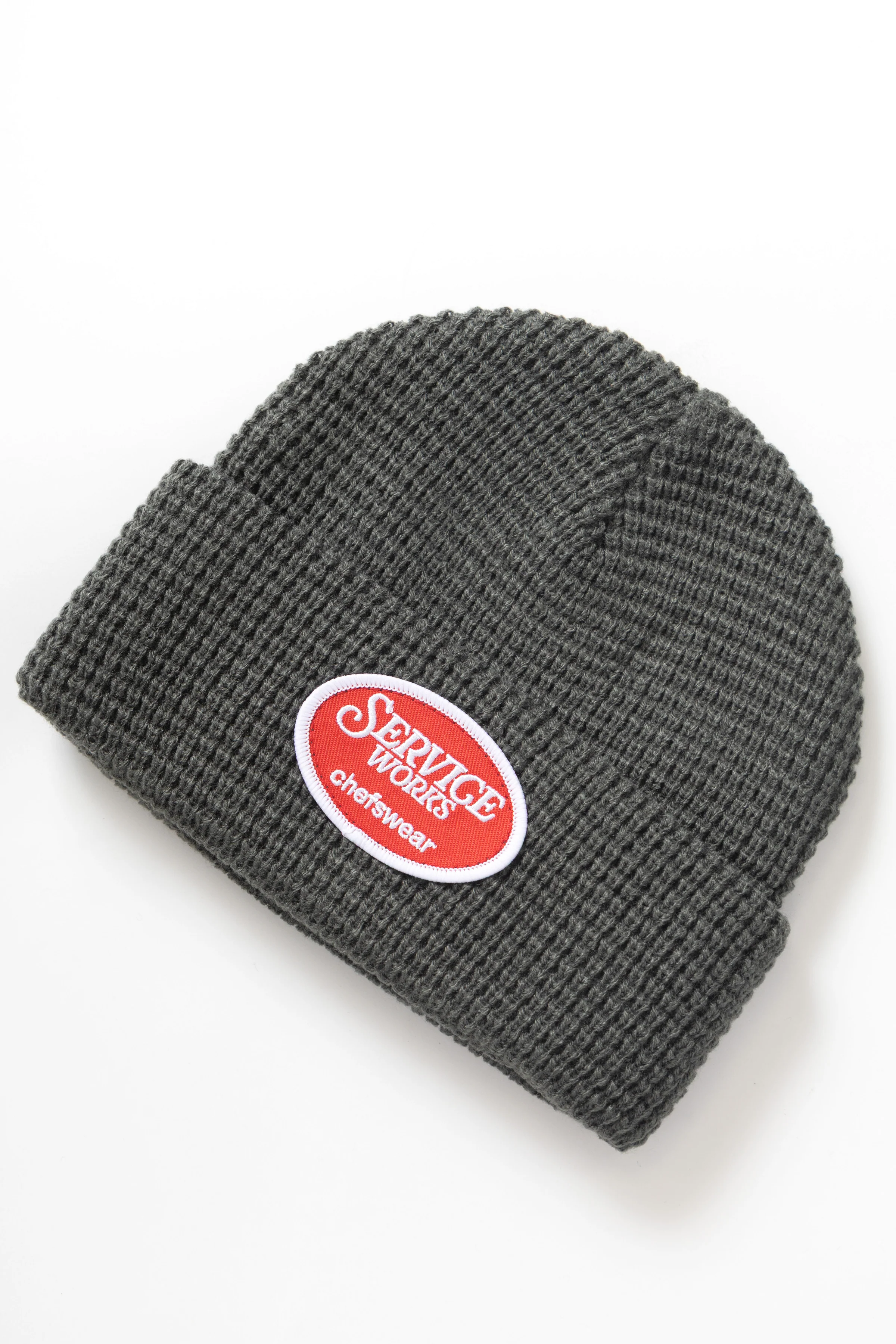 Waffle Patch Beanie - Grey - Image 3