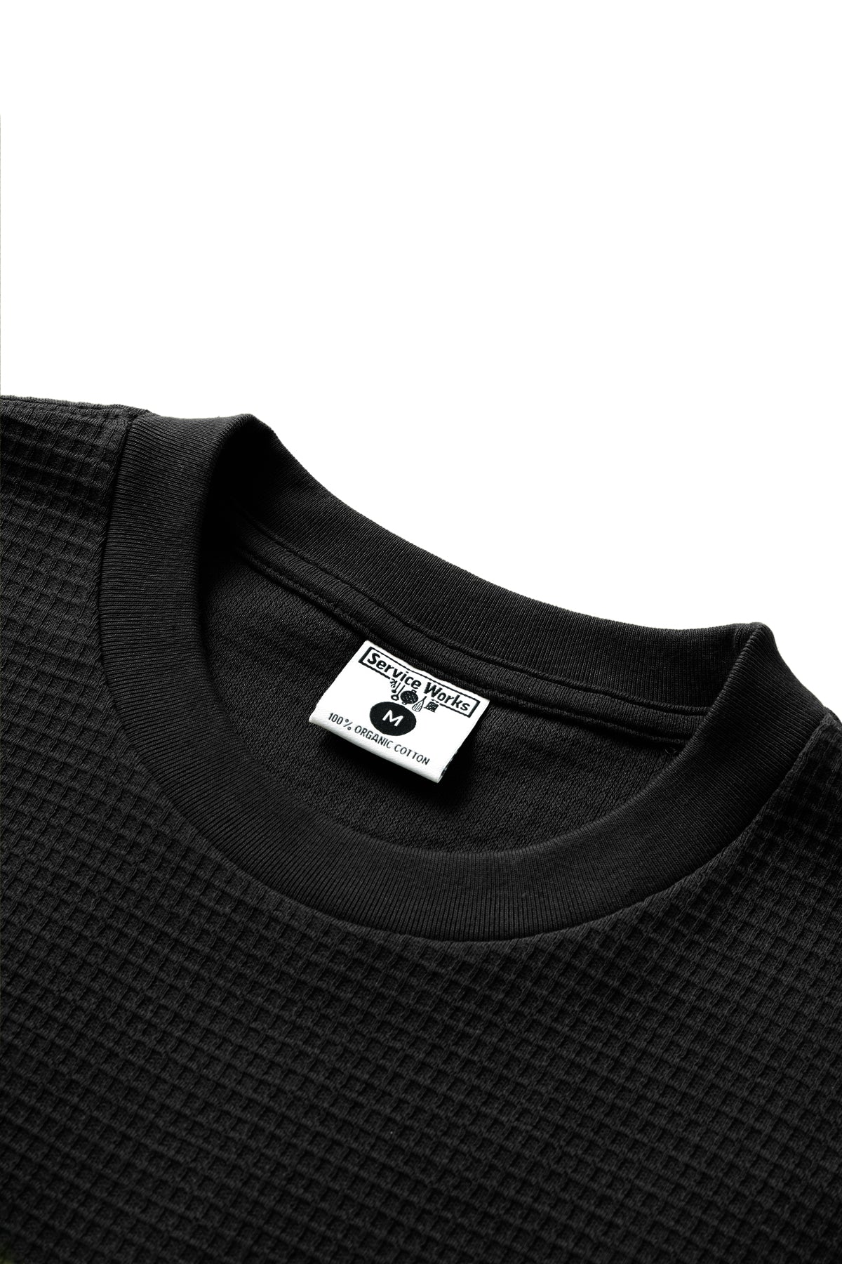 Waffle Pocket Tee - Black - Image 3