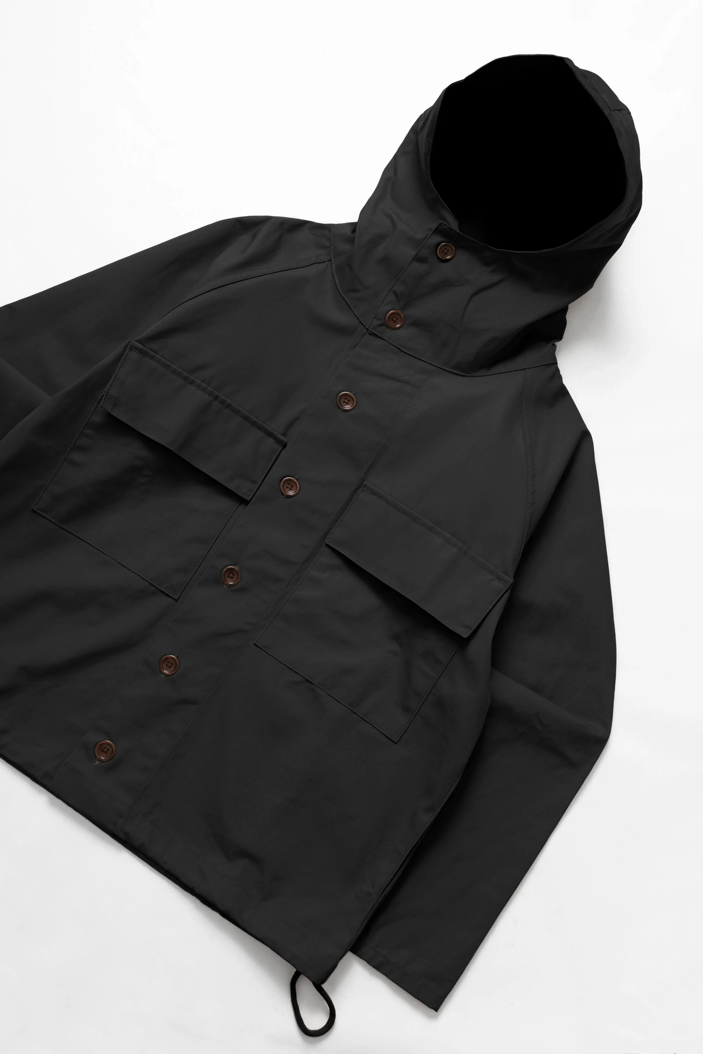 Waxed Cotton Allotment Parka - Black - Image 2