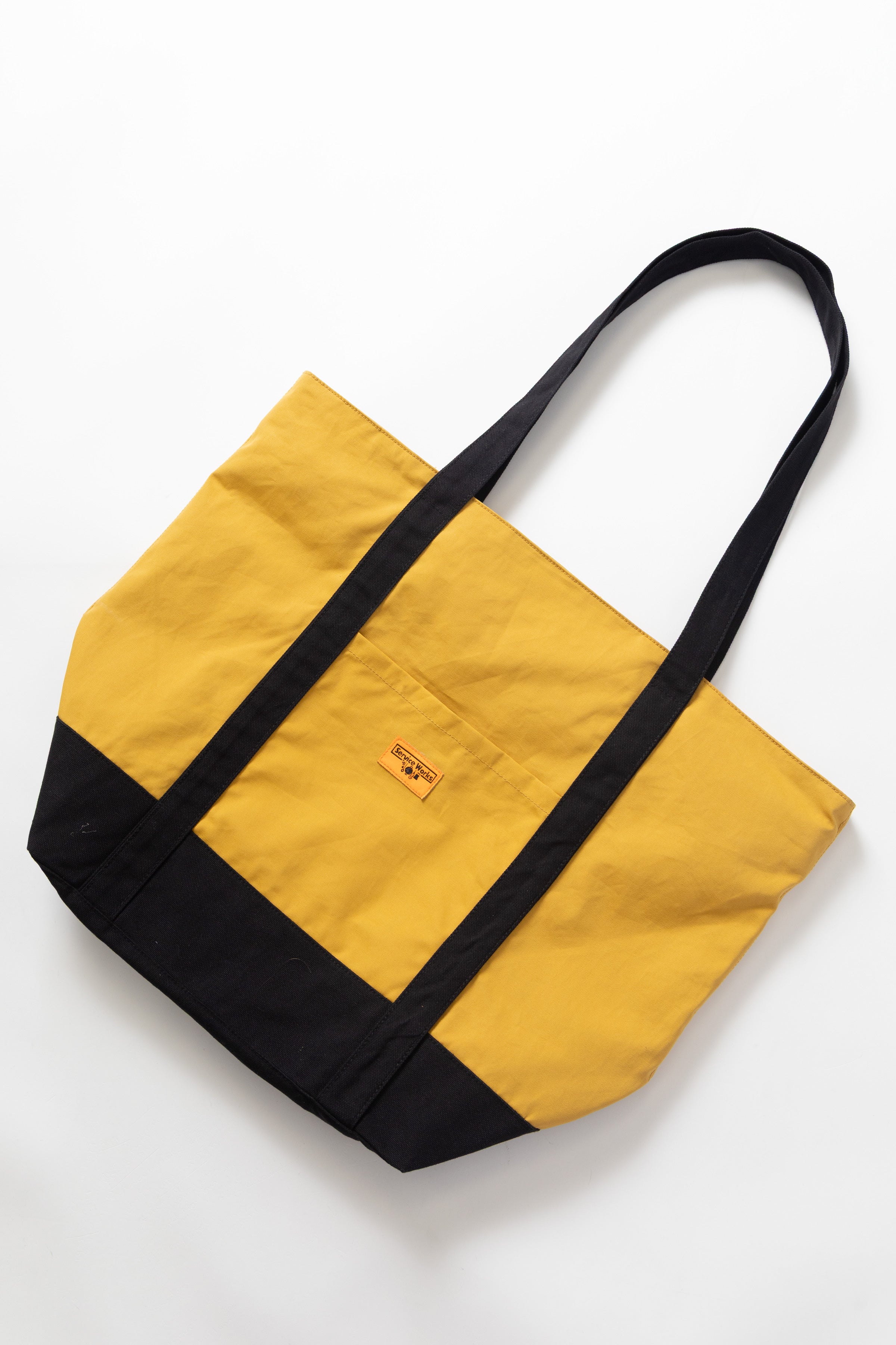 Waxed Cotton Tote Bag - Ochre - Image 2